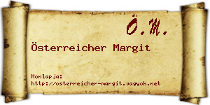 Österreicher Margit névjegykártya