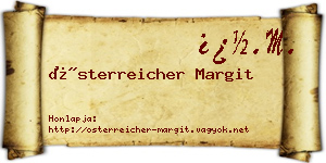 Österreicher Margit névjegykártya